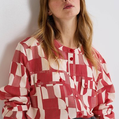 Blouse manches longues imprimée MONOPRIX