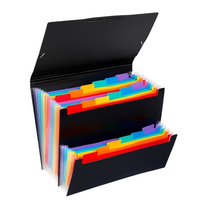 Trieur accordéon 12 positions A4 et format chèque 6 positions RAINBOW CLASS VIQUEL