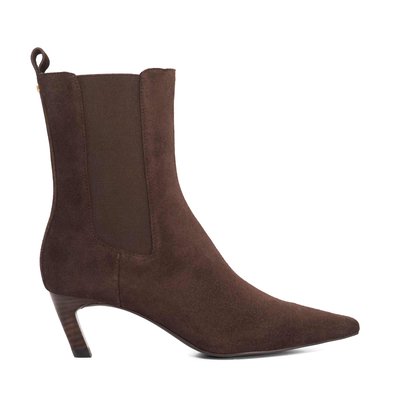 Bottines en daim à bout pointu et talon incliné - ORIE DUNE LONDON