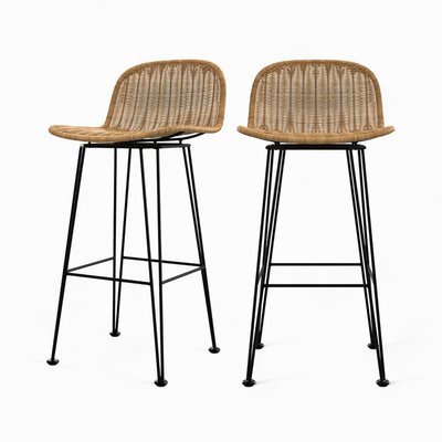 Lot de 2 chaises de bar 76 cm en résine - JIGANI RENDEZ-VOUS DÉCO