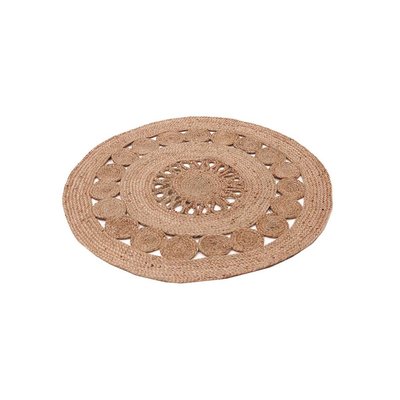 Tapis rond en jute ajourée 90 cm CMP
