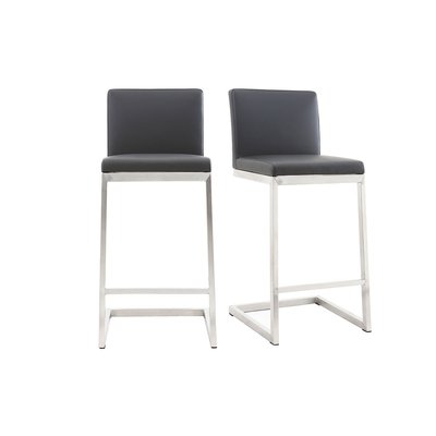 Tabourets de bar design avec pieds métal (Lot de 2) STELLAR MILIBOO