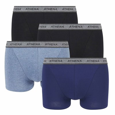 Pack of 4 Basic Cotton Hipsters ATHENA