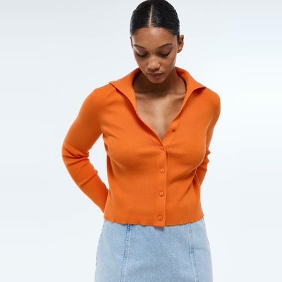 Cardigan col polo à côtes MONOPRIX