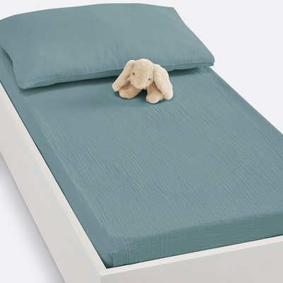 Fitted Sheet For Cot in Plain Cotton Muslin, Kumla LA REDOUTE INTERIEURS