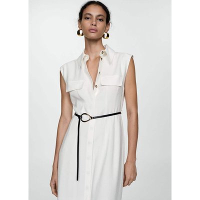 Robe chemise blanche ceinturée top