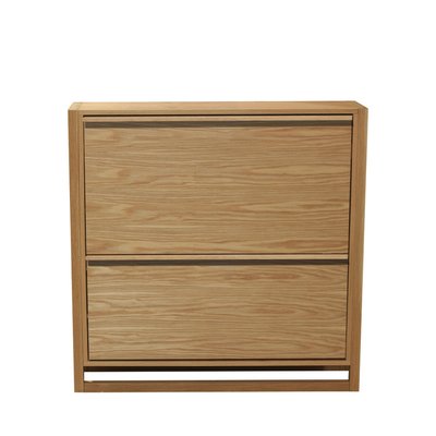 Meuble à chaussures 2 compartiments en bois L100cm - NewEst WOODMAN