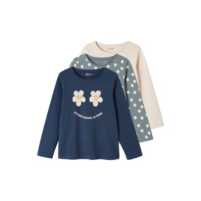 Lot de 3 tee-shirts manches longues Oeko-Tex® VERTBAUDET