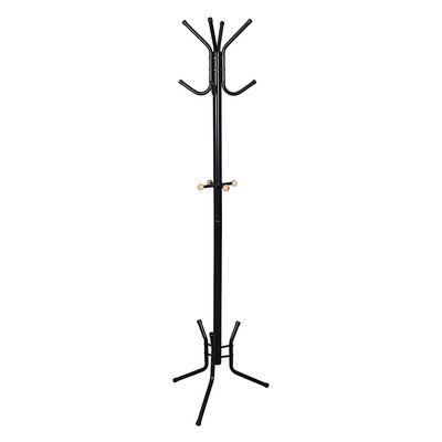Porte-manteaux Noir sur Pied à 12 Crochets - H178 cm CALICOSY