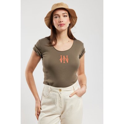 T-shirt col rond sérigraphie en coton léger ARMOR-LUX