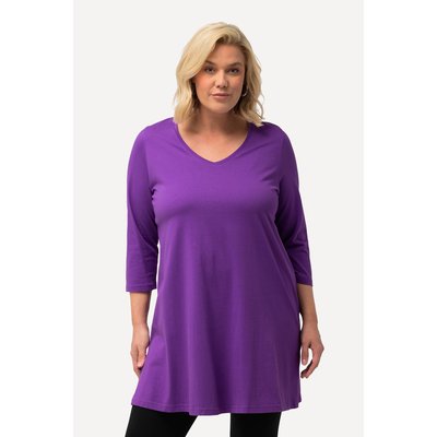 T-shirt long, silhouette en A, col V ULLA POPKEN