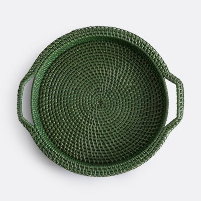 Круглый плетеный поднос из ротанга, Taran LA REDOUTE INTERIEURS