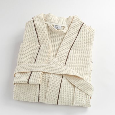 Peignoir mixte en coton 57 fils nid d'abeille KIMONO LINANDELLE