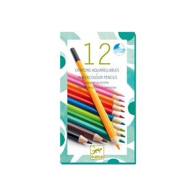 Les couleurs des grands - 12 crayons aquarellables DJECO