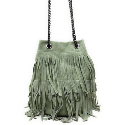 Sac à main à franges en cuir nubuck TADI OH MY BAG
