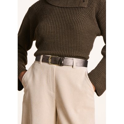 Ceinture en cuir boucle allongée LA FEE MARABOUTEE