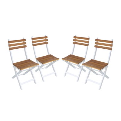 Chaise de jardin pliante bois d'acacia (lot de 4) CALENA SWEEEK