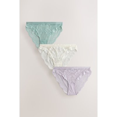 Culottes échancrée en dentelle, lot de 3 NEXT