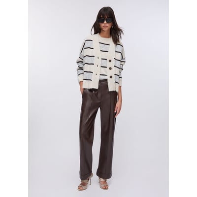 Cardigan à rayures en laine et alpaga LIU JO
