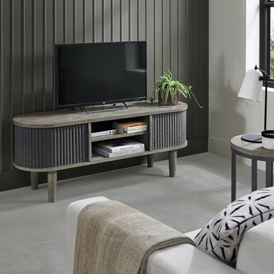 Meuble TV en bois portes accordéon moderne HOUSTON PIER IMPORT