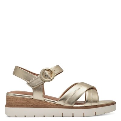 Sandales compensées en cuir TAMARIS