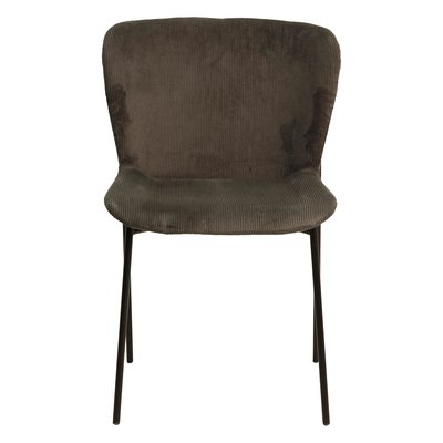 Chaise repas velours côtelé vert amande Holden ZAGO