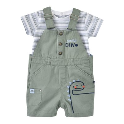T shirt salopette bebe twill ethan SUCRE D'ORGE