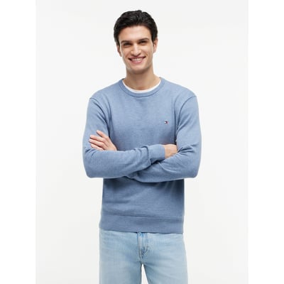 Pull à col ras-du-cou et drapeau brodé TOMMY HILFIGER
