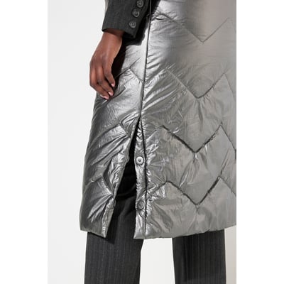 Long gilet matelassé, aspect argenté ULLA POPKEN