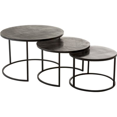 Tables gigognes rondes en aluminium, Alexis JOLIPA