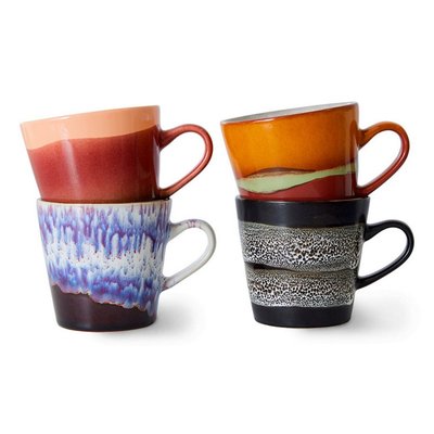 Mug à café grès  Friction set de 4 HKLIVING