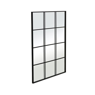 Miroir Fenêtre Métal Noir - 90x120cm WADIGA