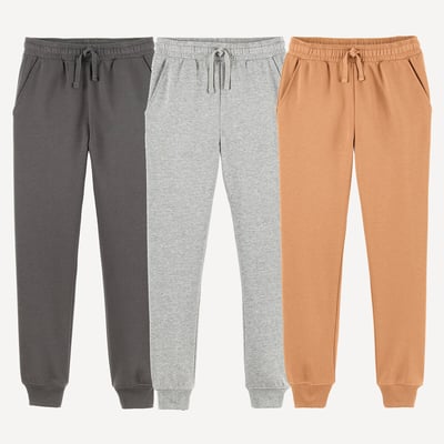 Confezione da 3 pantaloni da jogging in felpa LA REDOUTE COLLECTIONS