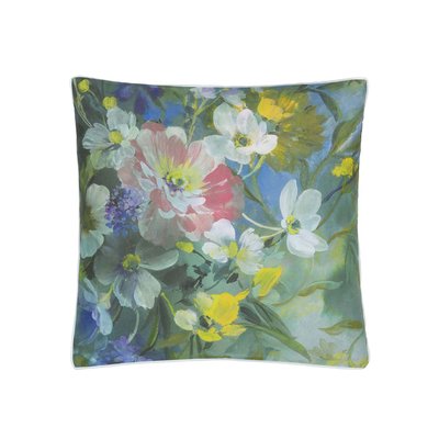 Taie d'oreiller imprimée en satin de coton, GLADYS BLOSSOM DESIGNERS GUILD