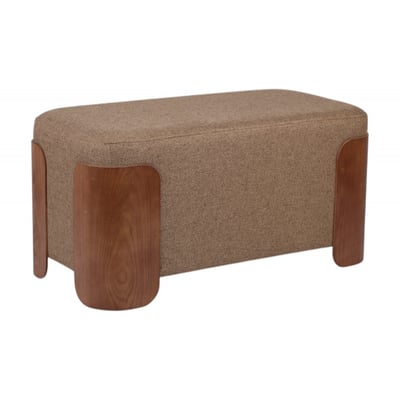 Banc en tissu   et bois L80 cm Aubépine AMADEUS