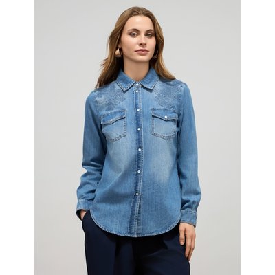 Chemise en jean avec traitement stone washed OLTRE