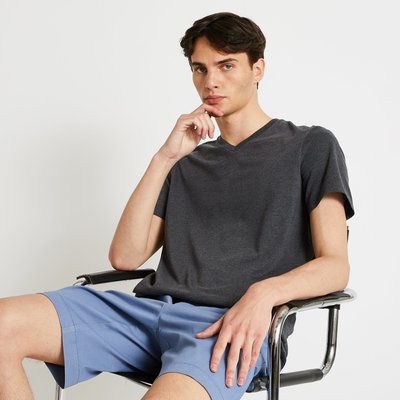 T-shirt col V et manches courtes contenant du coton BIO MONOPRIX