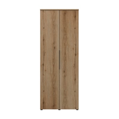 Armoire 2 portes  avec penderie et étagères GAMI