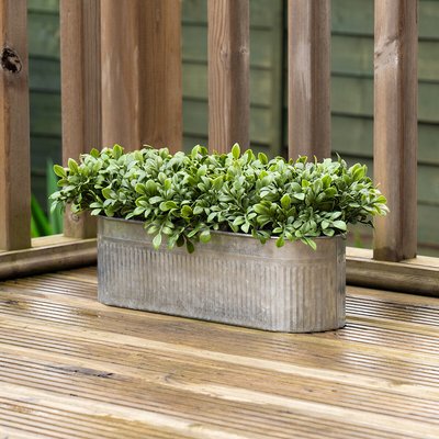 20cm Artificial UV Boxwood Trough UV SO'HOME