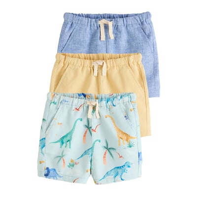 Short en lin mélangé bébé, lot de 3 NEXT
