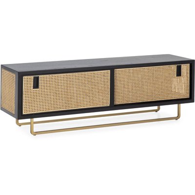 Meuble TV en rotin et métal, style scandinave RECOLLECTION
