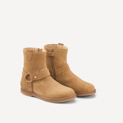 Bottines en cuir à triple bride LA REDOUTE COLLECTIONS