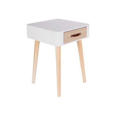 Chevet scandinave avec tiroir et poignée en polyuréthane (Lot de 2) CMP