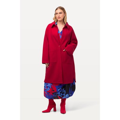 Manteau en lainage à col chemise et manches ULLA POPKEN