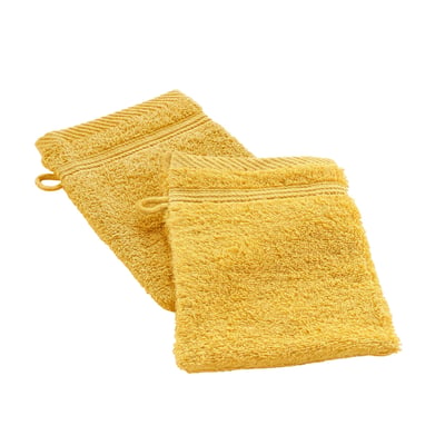 Lot de 2 Gants de toilette Tendresse uni en coton EDEN