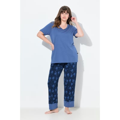 Pyjama, motif à fleurs, col V ULLA POPKEN