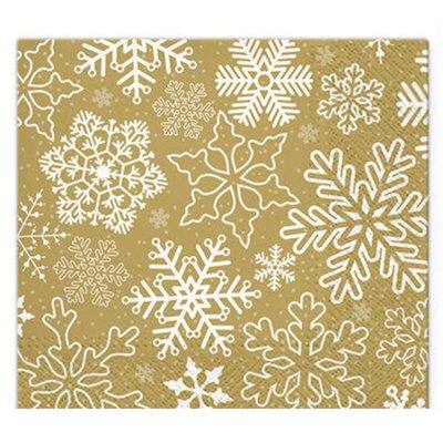 Lot de 20 serviettes en papier Flocons blancs DOUCEUR D'INTÉRIEUR