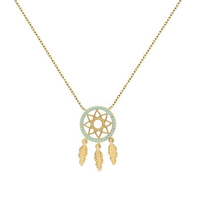 Collier en argent 925 et turquoise TIPY