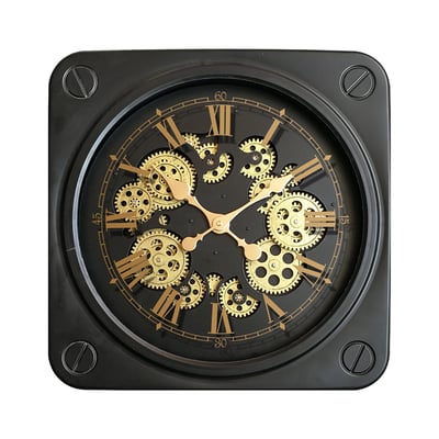 Horloge carrée à mécanismes 45cm EMDE