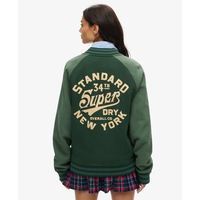 Bomber oversize en jersey à motif College SUPERDRY